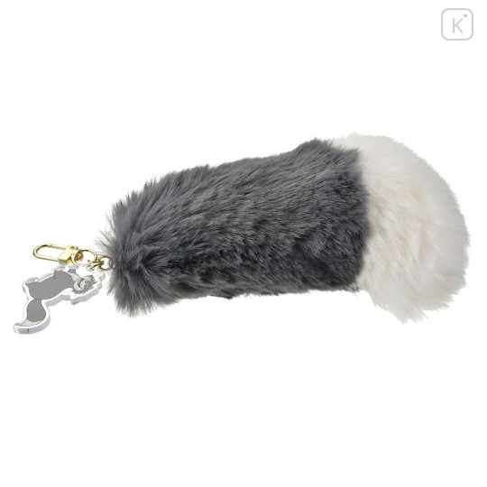 Japan Disney Store Keychain - Cinderella : Cat Lucifer Fluffy Tail Key Chain Fes - 4