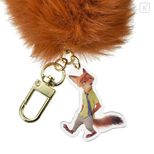 Japan Disney Store Keychain - Zootopia : Nick Wilde Fluffy Tail Key Chain Fes - 3