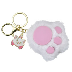 Japan Disney Store Keychain - Marie : Fluffy Squishy Paw Key Chain Fes