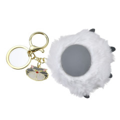 Japan Disney Store Keychain - Cinderella : Cat Lucifer Fluffy Squishy Paw Key Chain Fes
