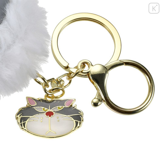 Japan Disney Store Keychain - Cinderella : Cat Lucifer Fluffy Squishy Paw Key Chain Fes - 4