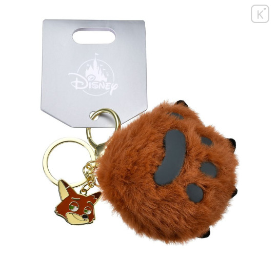 Japan Disney Store Keychain - Zootopia : Nick Fluffy Squishy Paw Key Chain Fes - 2