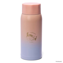 Japan Mofusand Lightweight Stainless Steel Screw Bottle 350ml - Cat Pink Blue