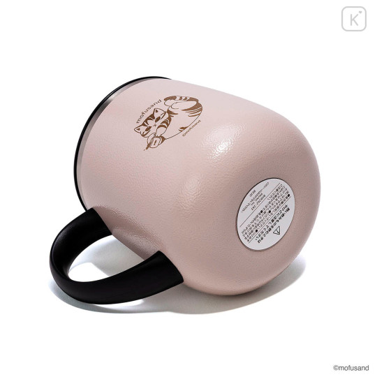Japan Mofusand Stainless Steel Mug with Lid - Cat Nyan Pink - 7