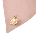 Japan Disney Store Ribbon Barrette - Marie : Pink with Gold Charm - 5