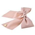 Japan Disney Store Ribbon Barrette - Marie : Pink with Gold Charm - 6