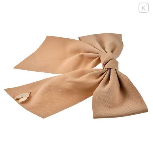 Japan Disney Store Ribbon Barrette - Lady and the Tramp : Pink with Gold Charm - 6