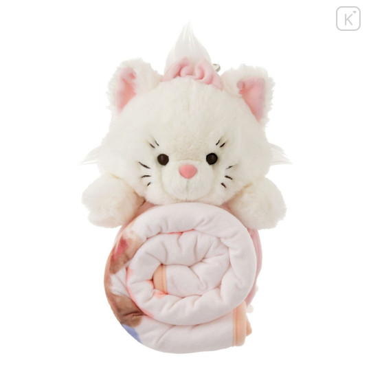 Japan Disney Store Fleece Lap Blanket with Mascot Plush Toy - Marie : Nuigurumi Art - 1