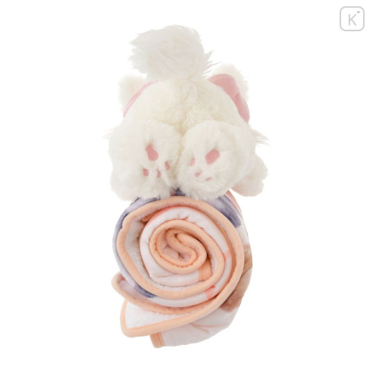 Japan Disney Store Fleece Lap Blanket with Mascot Plush Toy - Marie : Nuigurumi Art - 3