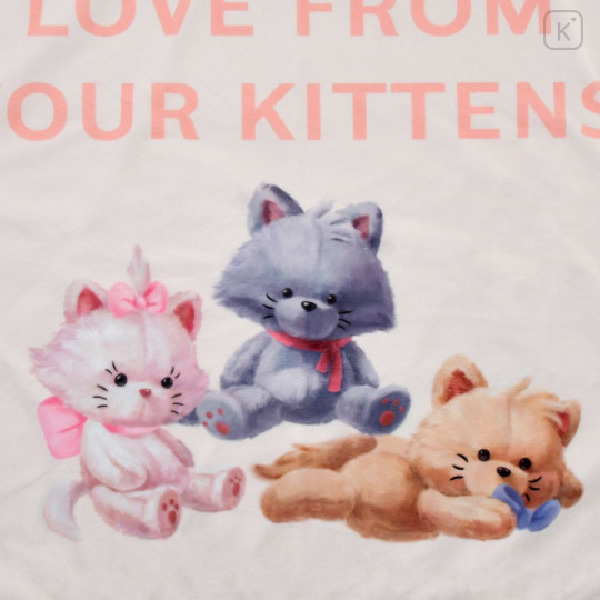 Japan Disney Store Fleece Lap Blanket with Mascot Plush Toy - Marie : Nuigurumi Art - 6