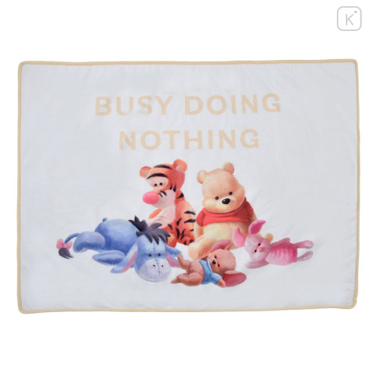 Japan Disney Store Fleece Lap Blanket with Mascot Plush Toy - Pooh : Nuigurumi Art - 4