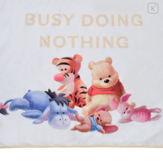 Japan Disney Store Fleece Lap Blanket with Mascot Plush Toy - Pooh : Nuigurumi Art - 5