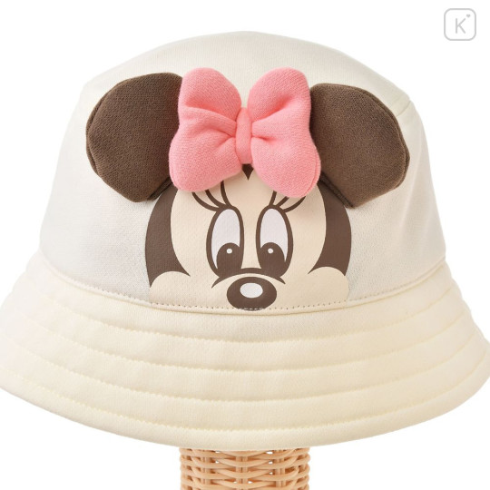 Japan Disney Store Kids Hat - Minnie : Face Pink White - 4