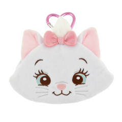 Japan Disney Store Face-shaped Pouch with Carabiner - Marie : Smile
