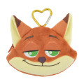 Japan Disney Store Face-shaped Pouch with Carabiner - Zootopia : Nick Smirk - 1