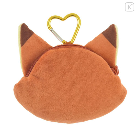 Japan Disney Store Face-shaped Pouch with Carabiner - Zootopia : Nick Smirk - 2
