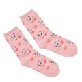 Japan Disney Store Crew Socks - Marie : Face Pink - 3