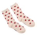 Japan Disney Store Crew Socks - Baymax : Face Heart White - 3