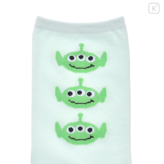 Japan Disney Store Crew Socks - Toy Story Little Green Men Aliens : Face - 3