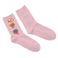 Japan Disney Store Crew Socks - Marie : Friends Pink
