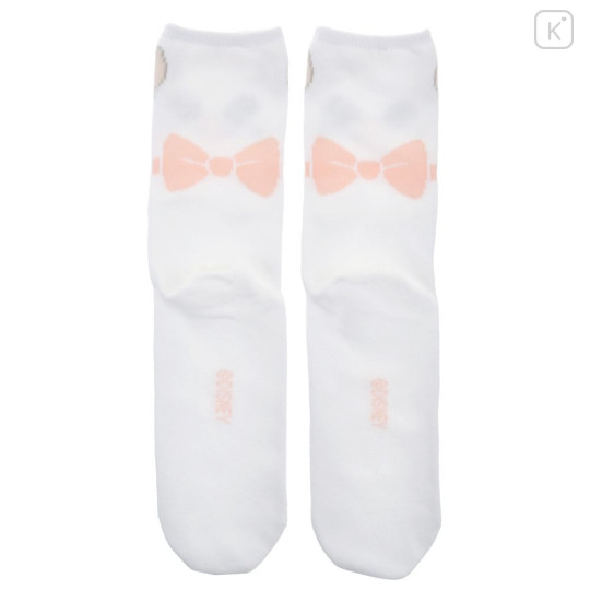 Japan Disney Store Crew Socks - Marie : Puffy Face White - 2