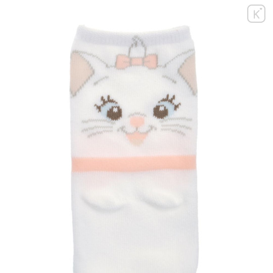 Japan Disney Store Crew Socks - Marie : Puffy Face White - 3