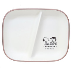 Japan Peanuts Divided Plate - Snoopy : Brother Olaf Pink
