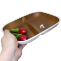Japan Peanuts Divided Plate - Snoopy : Feast Brown - 2