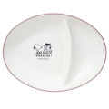 Japan Peanuts Oval Divided Plate - Snoopy : Brother Olaf Pink - 1
