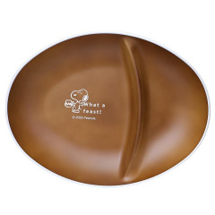 Japan Peanuts Oval Divided Plate - Snoopy : Feast Brown
