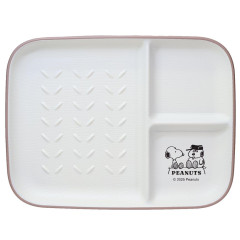Japan Peanuts Toast Divided Plate - Snoopy : Brother Olaf Pink