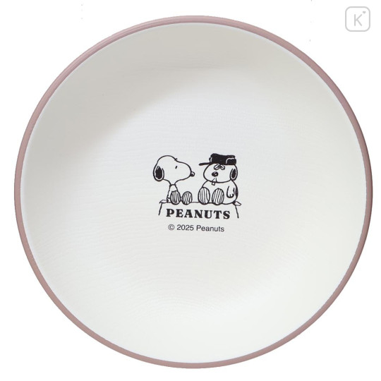 Japan Peanuts Melamine Plate 18cm - Snoopy : Brother Olaf Pink - 1