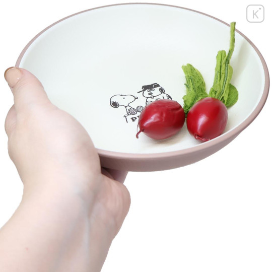 Japan Peanuts Melamine Plate 18cm - Snoopy : Brother Olaf Pink - 2
