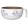 Japan Peanuts Stacking Soup Cup - Snoopy : Feast Brown White - 1