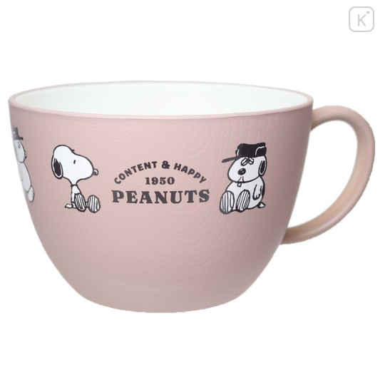 Japan Peanuts Soup Cup - Snoopy : Brother Olaf Pink - 1
