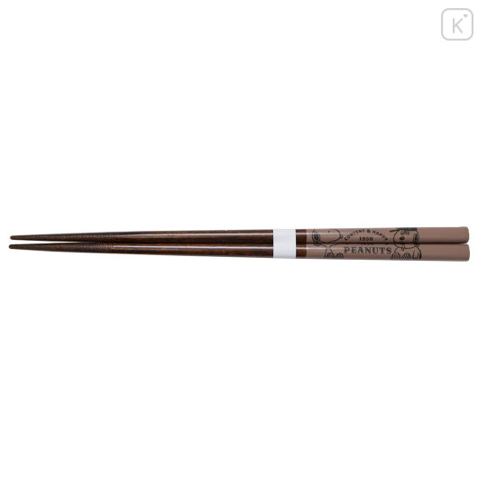 Japan Peanuts Natural Wood Chopsticks 23cm - Snoopy : Brother Olaf Pink - 1