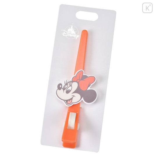 Japan Disney Store Long Hair Clip - Minnie : Orange Zakka - 2