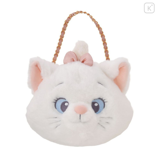 Japan Disney Store Plush Pochette Crossbody Shoulder Bag - Marie : Face - 3
