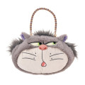 Japan Disney Store Plush Pochette Crossbody Shoulder Bag - Cinderella : Cat Lucifer Face - 3