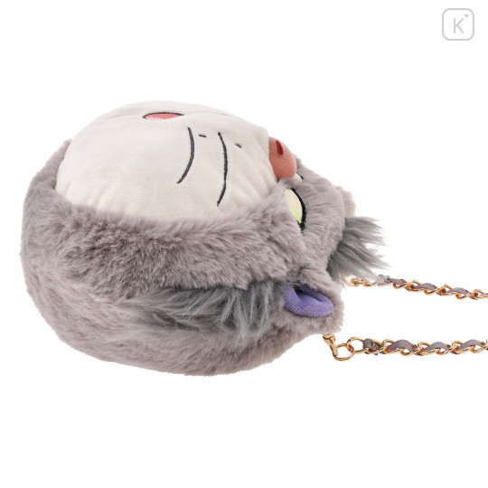 Japan Disney Store Plush Pochette Crossbody Shoulder Bag - Cinderella : Cat Lucifer Face - 4