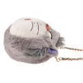 Japan Disney Store Plush Pochette Crossbody Shoulder Bag - Cinderella : Cat Lucifer Face - 4