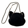 Japan Disney Store Plush Pochette Crossbody Shoulder Bag - Pinocchio : Cat Figaro Face - 4