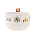 Japan Disney Store Ceramic Soup Mug & Spoon Set - Lady and the Tramp : Nokkari Figure White - 4