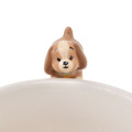 Japan Disney Store Ceramic Soup Mug & Spoon Set - Lady and the Tramp : Nokkari Figure White - 6