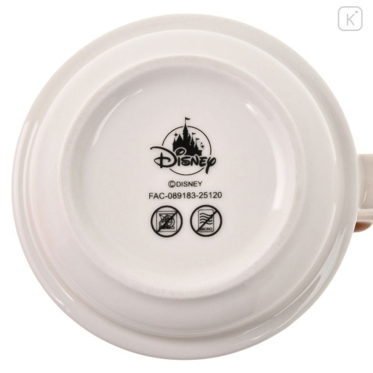 Japan Disney Store Ceramic Soup Mug & Spoon Set - Lady and the Tramp : Nokkari Figure White - 8