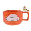 Japan Disney Store Ceramic Soup Mug & Spoon Set - Baymax : Nokkari Figure Orange - 2