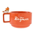 Japan Disney Store Ceramic Soup Mug & Spoon Set - Baymax : Nokkari Figure Orange - 3