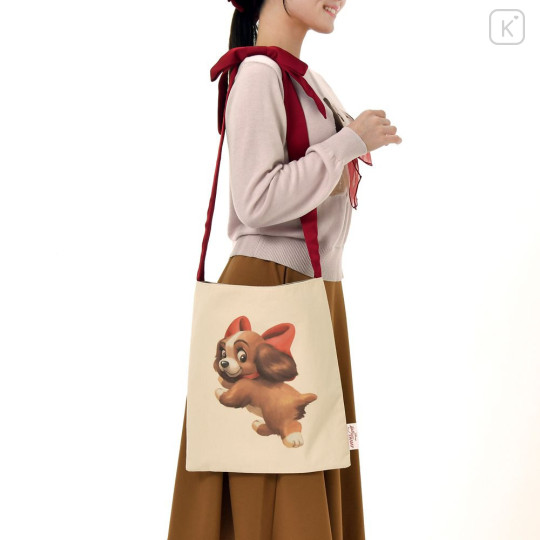 Japan Disney Store Tote Bag - Lady and the Tramp : 70th Anniversary Ribbon - 2