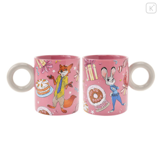 Japan Disney Store Mug Set - Zootopia : Christmas Pink Holiday Season Collection - 1