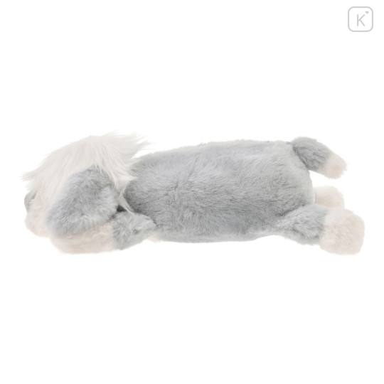 Japan Disney Store Fluffy Plush Pen Case - The Little Mermaid : Dog Max Laying Down - 3
